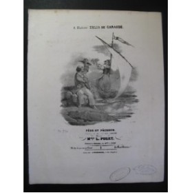 PUGET Loïsa Père et Pêcheur Chant Piano ca1830