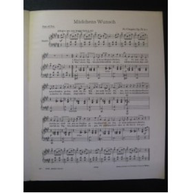 CHOPIN Frédéric Mädchens Wunsch Chant Piano