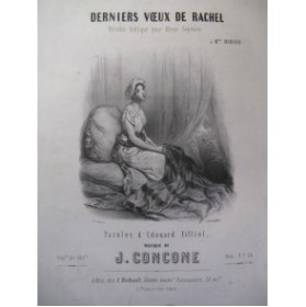 CONCONE Joseph Derniers Voeux de Rachel  Chant Piano 1850