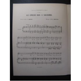 MUTEL Alfred Le Credo des 4 saisons Nanteuil Piano Chant XIXe