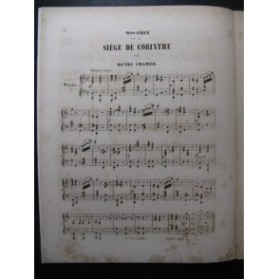 CRAMER Henri Mosaïque Le Siège de Corinthe Piano ca1860
