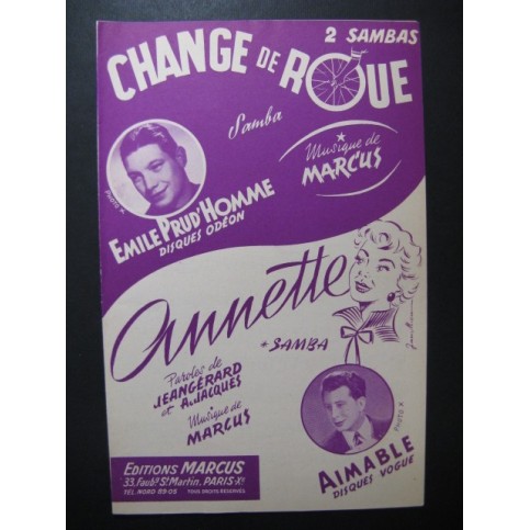 Change de Roue Annette Accordéon Orchestre 1955