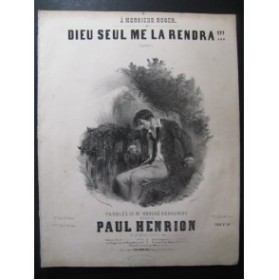 HENRION Paul Dieu seul me la Rendra  Nanteuil Chant Piano ca1850