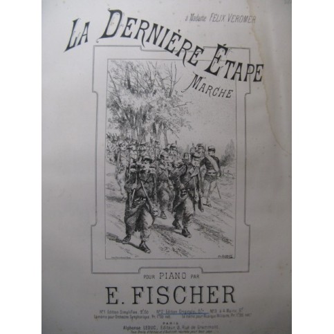 FISCHER Emile La dernière étape Piano 1883