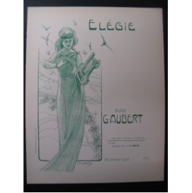 AUBERT Gaston Elégie Pousthomis Piano 1908