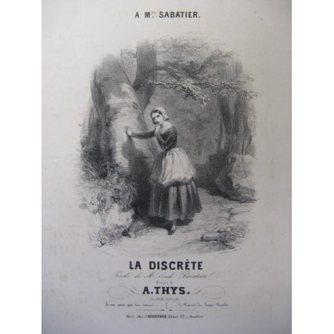 THYS A. La Discrète Chant Piano ca1831