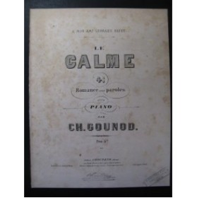 GOUNOD Charles Le Calme Piano ca1865
