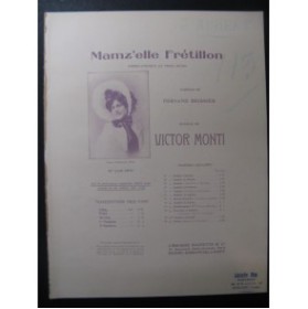 MONTI Victor Mamz'elle Frétillon Valse Piano 1904