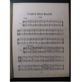 DIABELLI Anton 28 Etudes Mélodiques Piano 4 mains XIXe