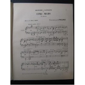PHILIPOT Jules Cantilène de Cinq-Mars de Gounod Piano ca1883