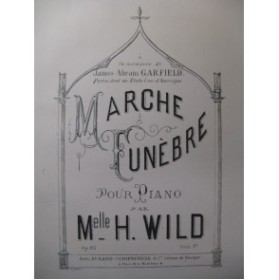 WILD H. Marche Funèbre Piano ca1890