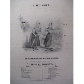 PUGET Loïsa Les Compliments de Normandie Chant Piano 1840