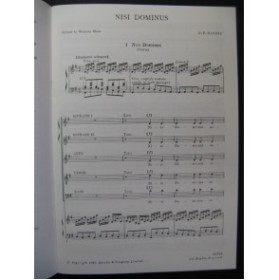 HAENDEL Joseph Nisi Dominus Chant Piano 1985