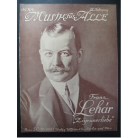 LEHAR Franz Zigeunerliebe Piano 1913
