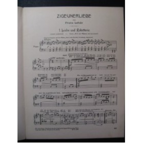 LEHAR Franz Zigeunerliebe Piano 1913