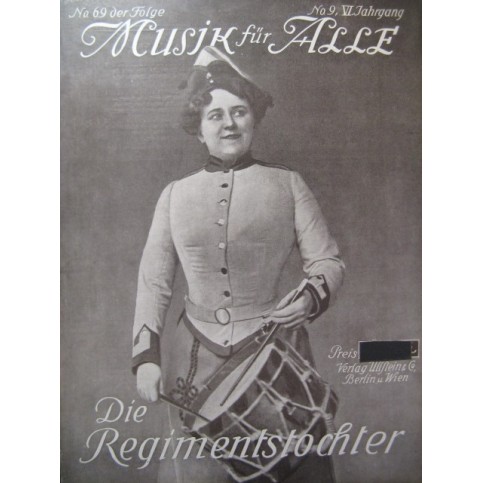 DONIZETTI Gaetano Die Regimentstochter Piano 1910