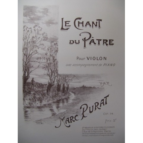 PURAT Marc Le Chant du Pâtre Piano Violon