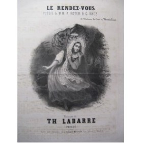 LABARRE Théodore Le Rendez-vous Chant Piano ca1835
