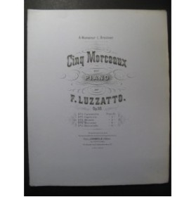 LUZZATTO F. Rêverie Piano 1892