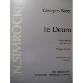 BIZET Georges Te Deum Chant Piano