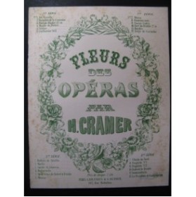 CRAMER Henri 1er Mélange sur La Part du Diable de Auber Piano ca1865