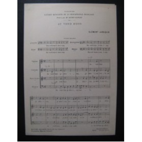 JANEQUIN Clément Au Verd Boys Renaissance Chant 1947