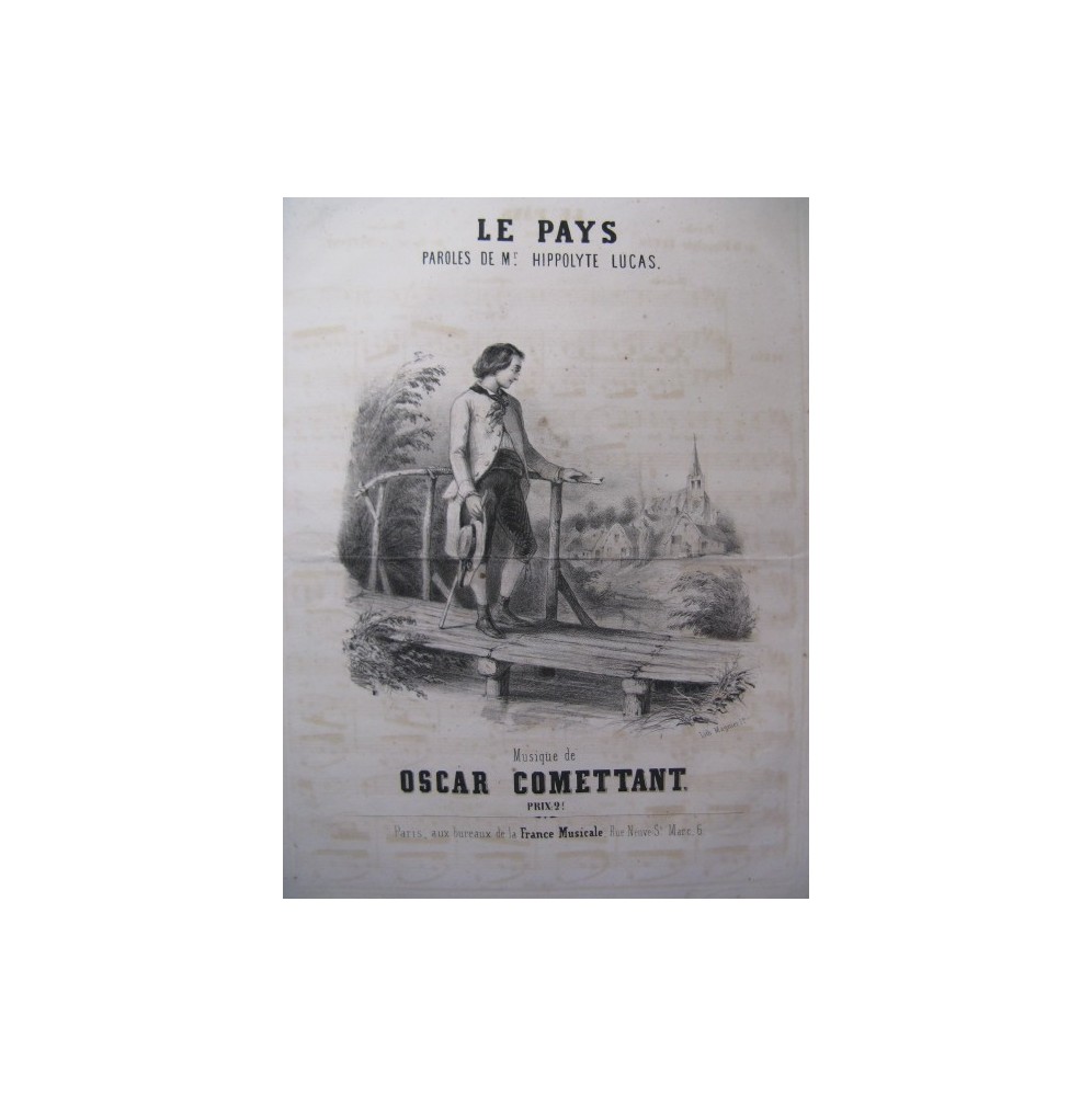 COMETTANT Oscar Le Pays Chant Piano ca1840