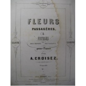 CROISEZ Alexandre Fantaisie sur La Juive Piano ca1856