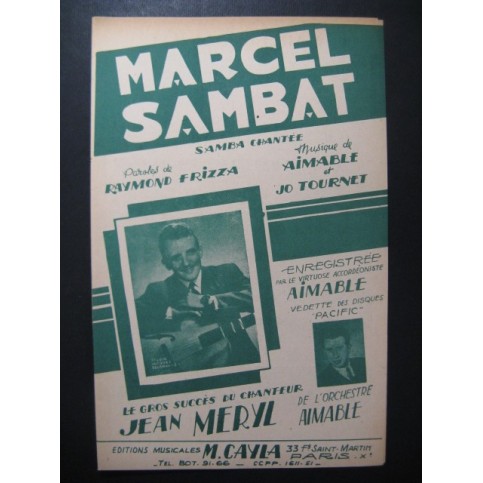 Marcel Sambat Jo Tournet et Aimable Accordéon 1952