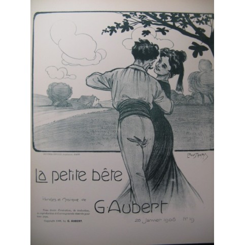AUBERT Gaston La Petite Bête Pousthomis Chant Piano 1908