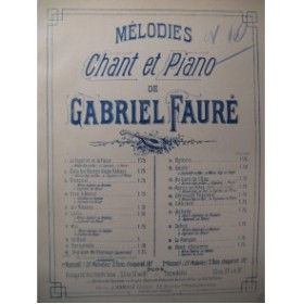 FAURÉ Gabriel La Chanson du Pêcheur Chant Piano ca1884