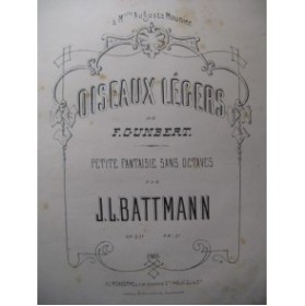 BATTMANN J. L. Oiseaux Légers Gumbert Piano XIXe