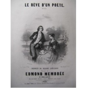MEMBRÉE Edmond Le Rêve d'un Poète Chant Piano 1846