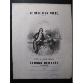 MEMBRÉE Edmond Le Rêve d'un Poète Chant Piano 1846