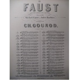 GOUNOD Charles Faust No 15 Chant Bachique Piano Chant XIXe