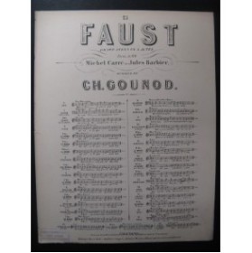 GOUNOD Charles Faust No 15 Chant Bachique Piano Chant XIXe