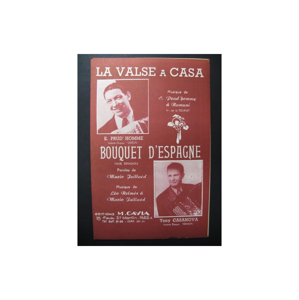 La Valse a Casa  Bouquet d'Espagne Accordéon 1958