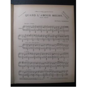 CRÉMIEUX Octave Quand l'Amour meurt Piano 1904