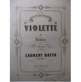 BATTA Laurent Violette Nocturne Piano ca1860