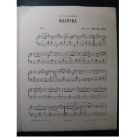 DE COR DE LASS José Mazurka No 2 Piano XIXe