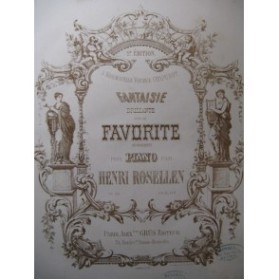 ROSELLEN Henri Fantaisie sur la Favorite Piano ca1858