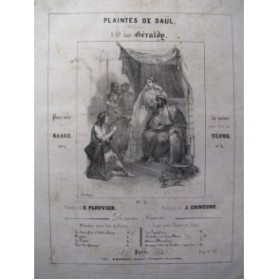 CONCONE Joseph Plaintes de Saül Chant Piano ca1845