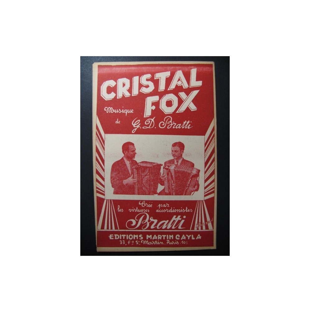 Cristal Fox Bratti Accordéon Piano Saxophone Trompette