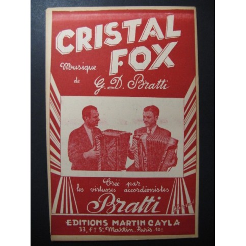 Cristal Fox Bratti Accordéon Piano Saxophone Trompette