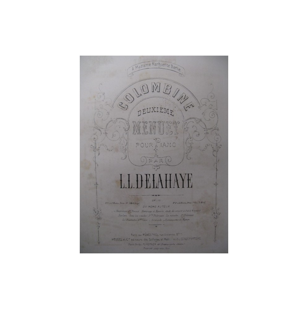 DELAHAYE L. L. Colombine Piano ca1880