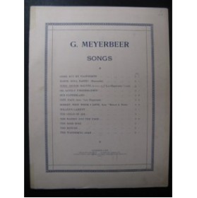 MEYERBEER Giacomo Nobil Signor Salute Chant Piano ca1912
