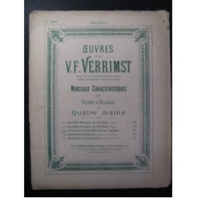VERRIMST V. F. Pantomime 8 Petits Morceaux Piano 4 mains