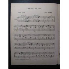 MARGIS Alfred Valse Bleue pour le Piano