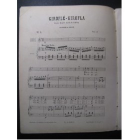 LECOCQ Charles Giroflé Girofla No 3 Chant Piano XIXe