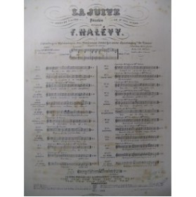HALÉVY F. La Juive No 5 Prière des Juifs Chant Piano ca1857